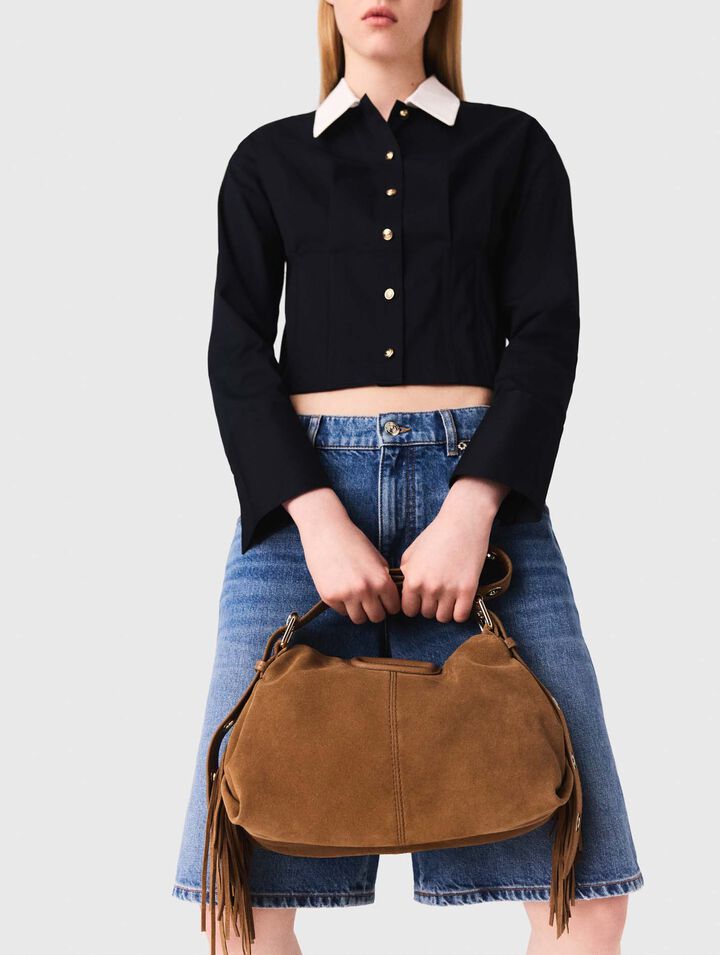 Chemise courte en popeline
