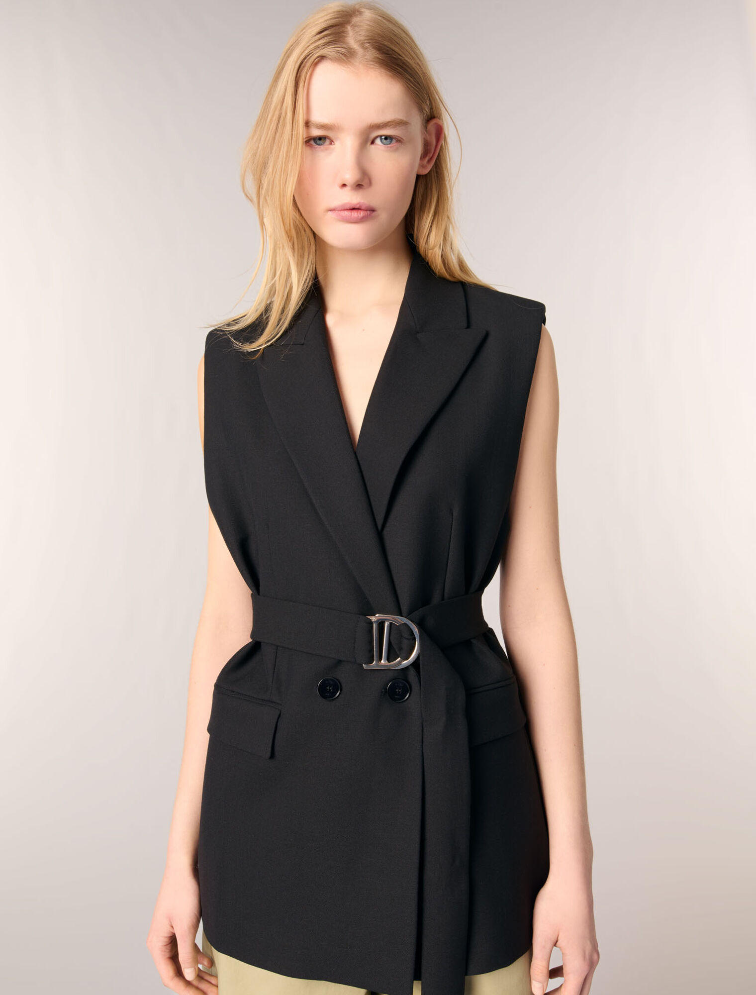 Veste de tailleur sans manches 